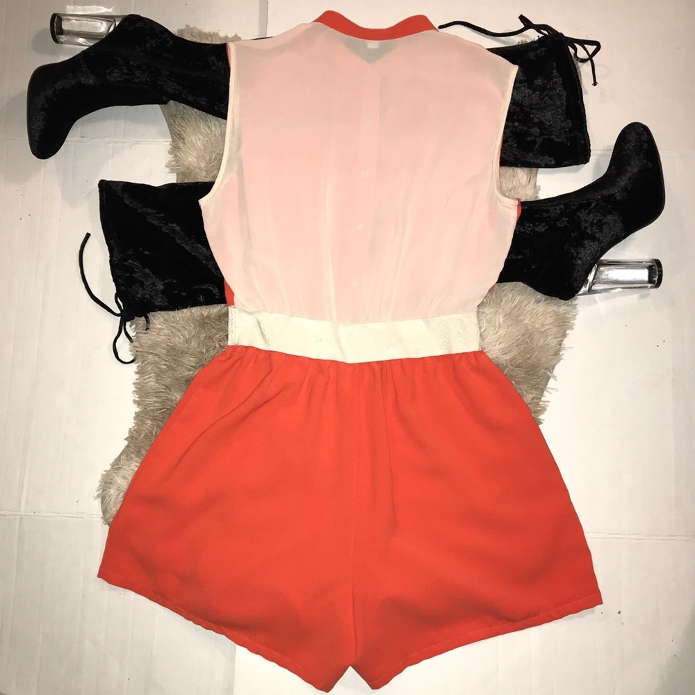 Dina Be burnt orange belted romper